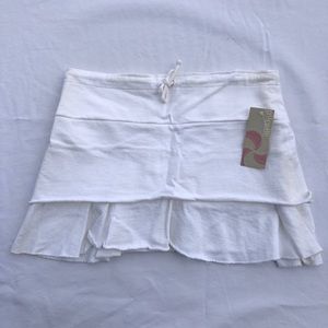 PUCELLE WHITE COTTON MINI SKIRT
